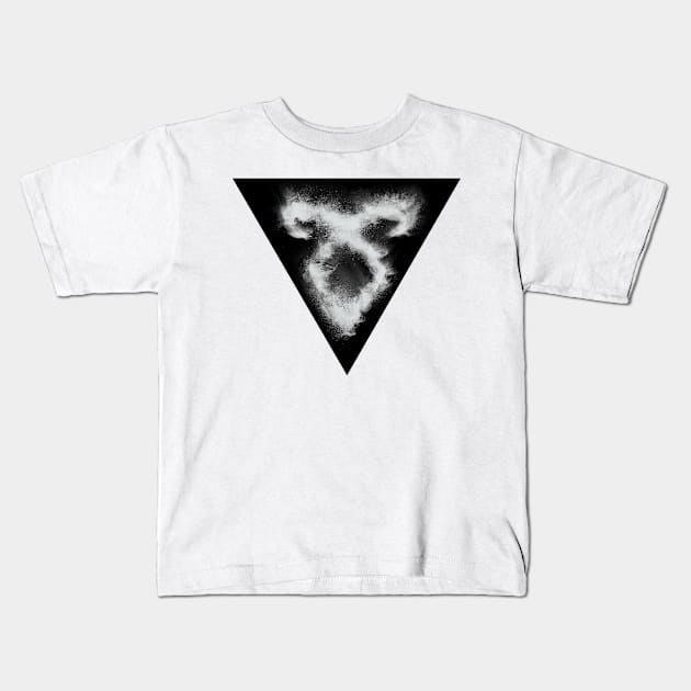 Shadowhunters rune / The mortal instruments - sand explosion with triangle (white) - Parabatai - gift idea Kids T-Shirt by Vane22april